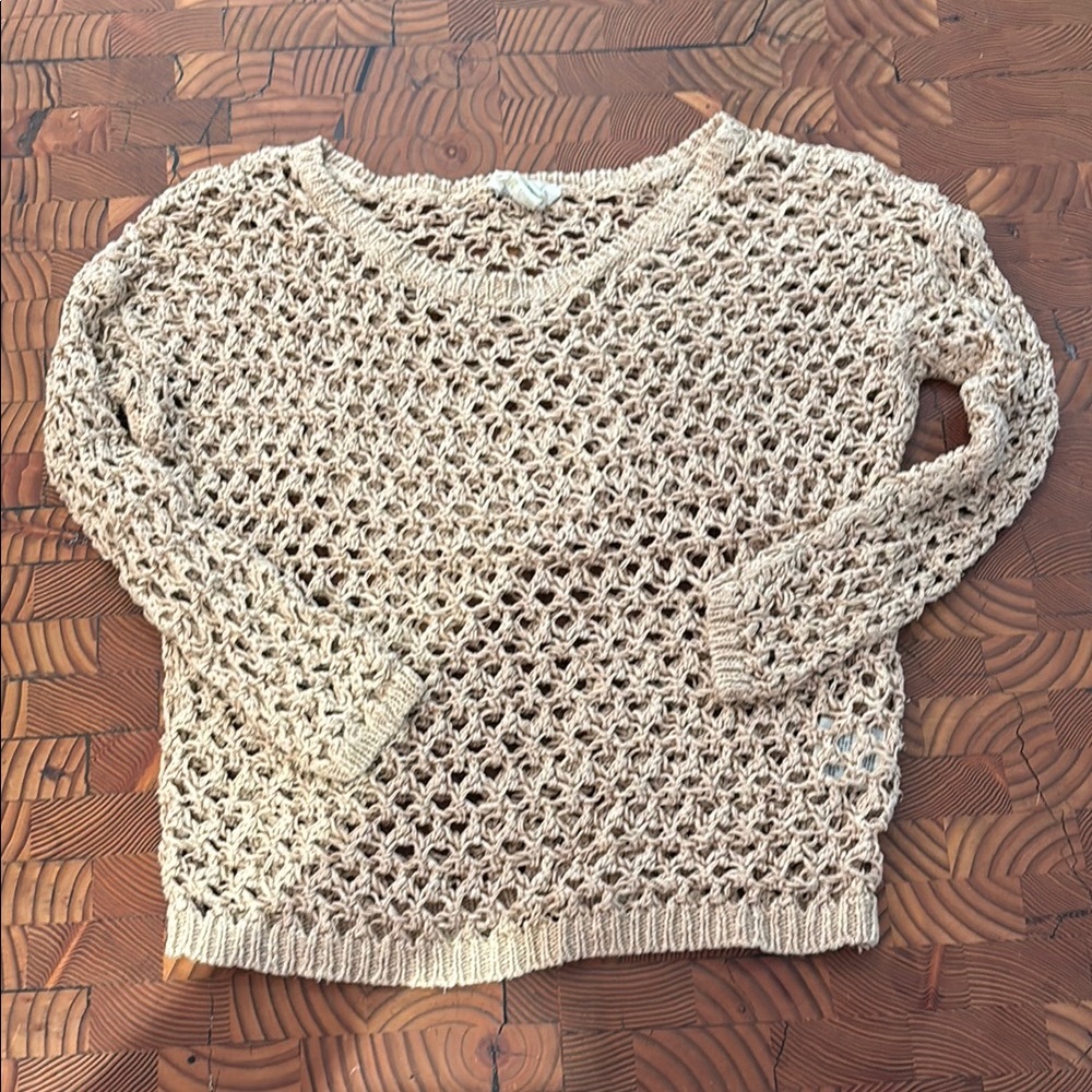 Ralph Lauren Women's Beige V-Neck Sweater